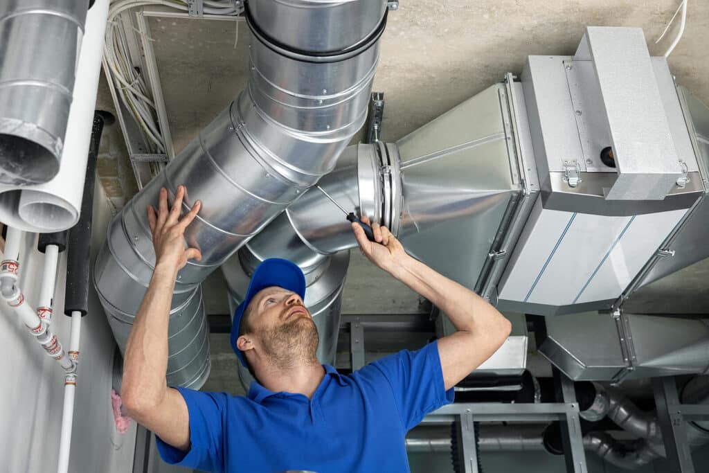 Air conditioning duct repair service by HVAC professionals