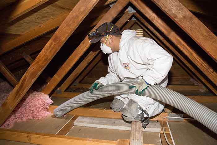 Attic insulation removal service improving home energy efficiency