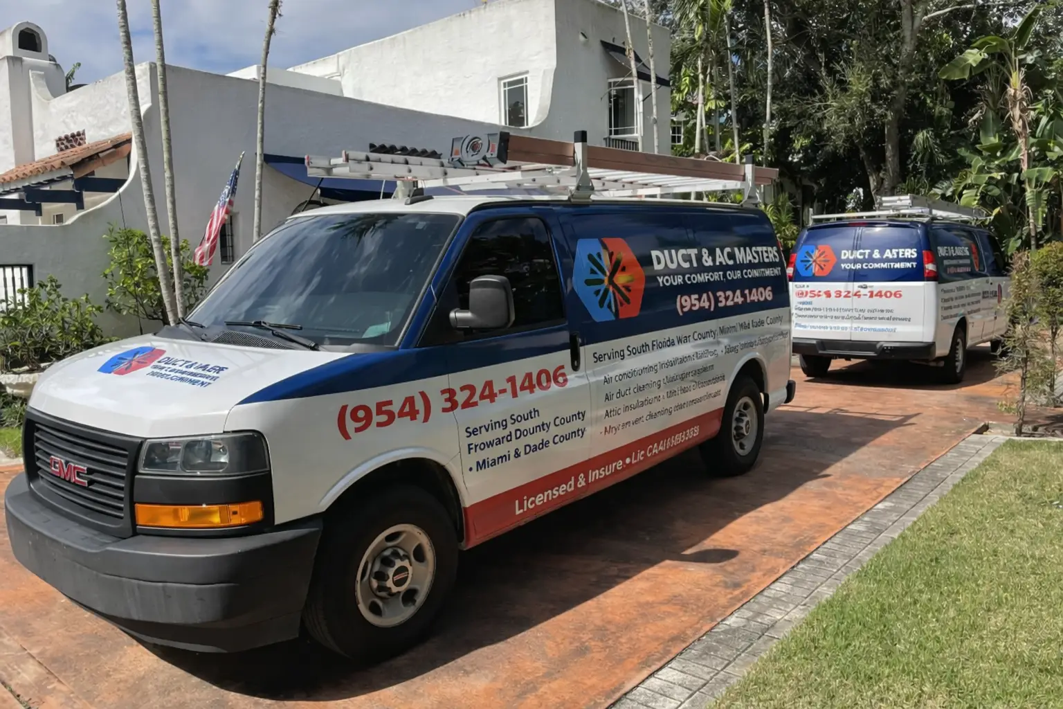 HVAC technician performing air duct inspection and cleaning service